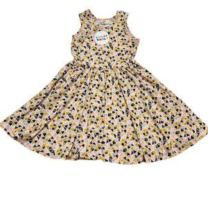 Dot Dot Smile Girl's Size 3/4 Pink Black Geometric‎ Print Tank Twirl Dress NWT